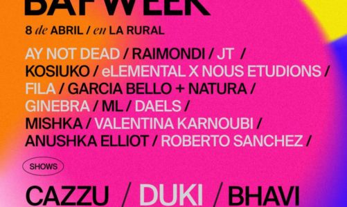 DUKI, CAZZU Y BHAVI SE PRESENTARÁN EN VIVO EN BAFWEEK